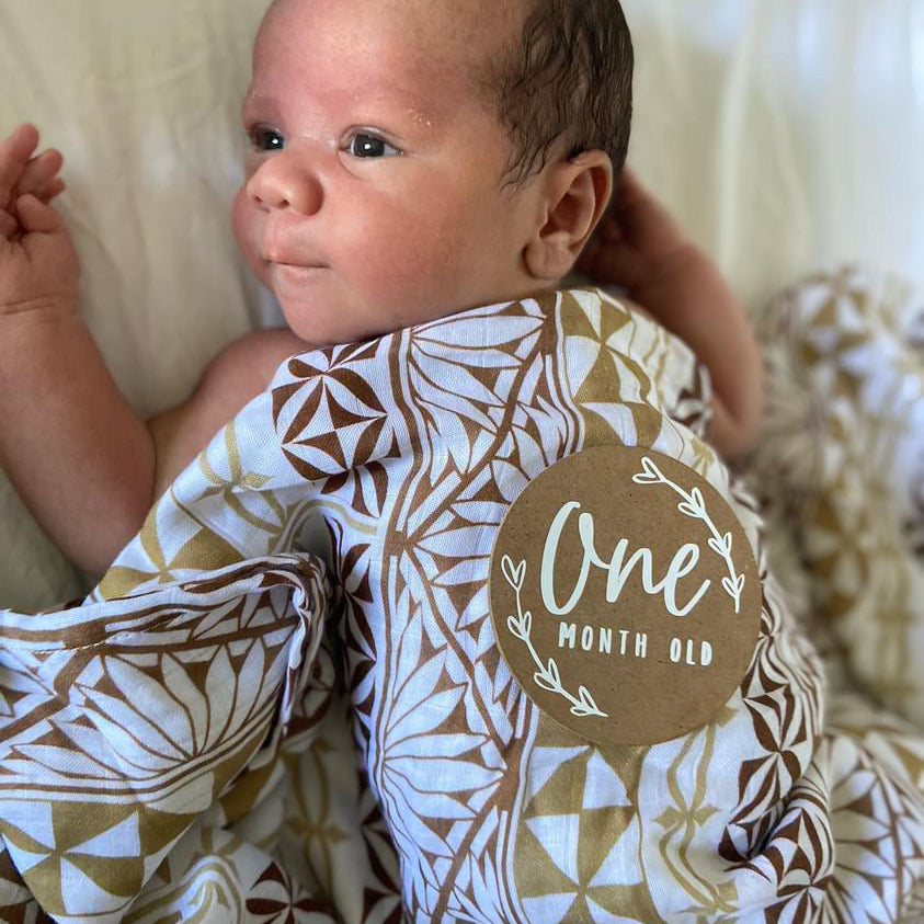 Tongan Inspired Muslin Swaddle Wrap