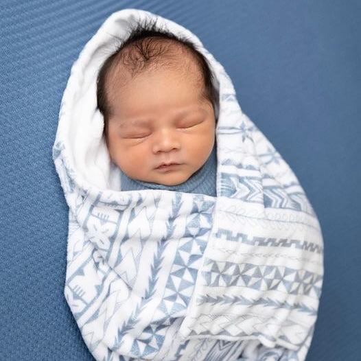Nesia | Blue | Minky Baby Blanket