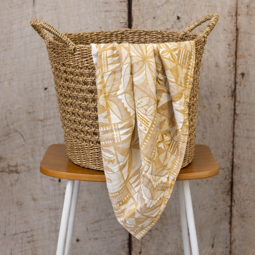 Beige Pasifika Muslin Swaddle Wrap