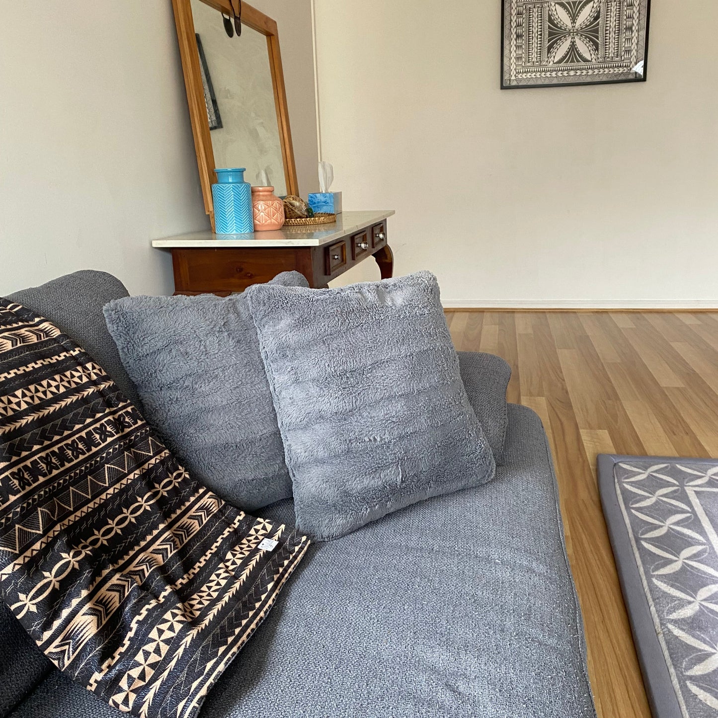 Black & Beige ADULT SIZE Blanket (Nesia)