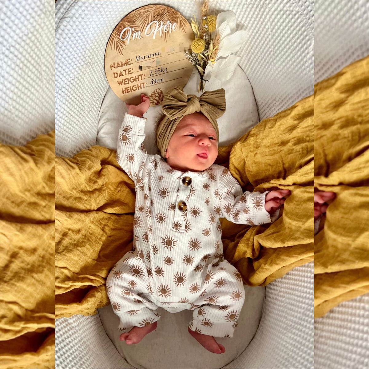 I'm Here Baby Announcement Plaque