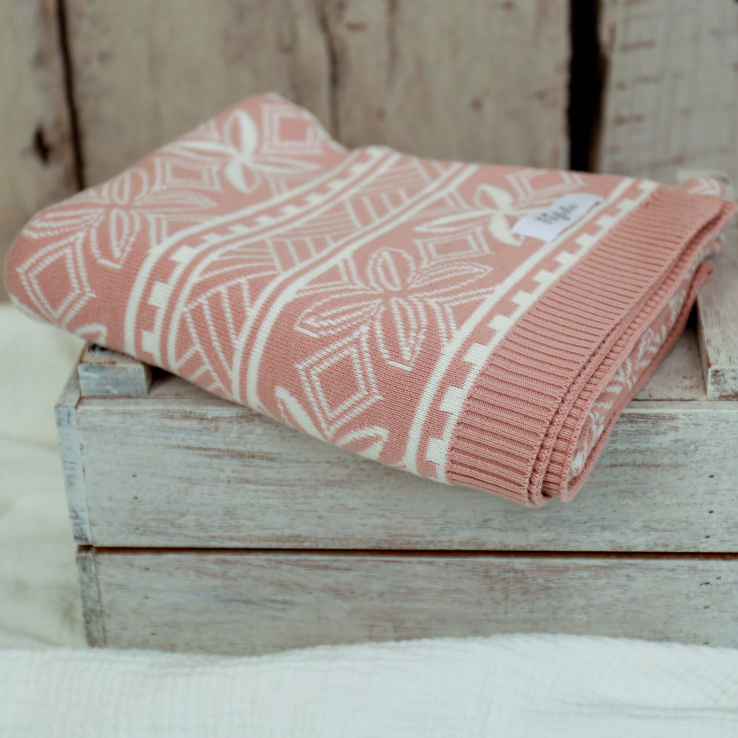 Pink Knitted Baby Blanket