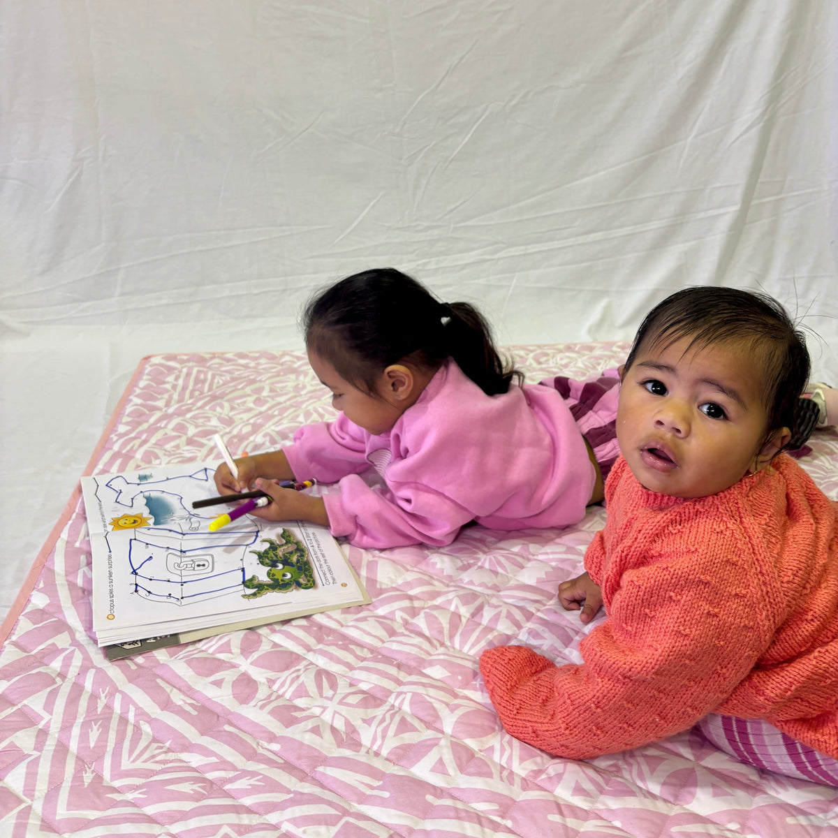 Soft Pink | Pacific-Inspired Baby Playmat