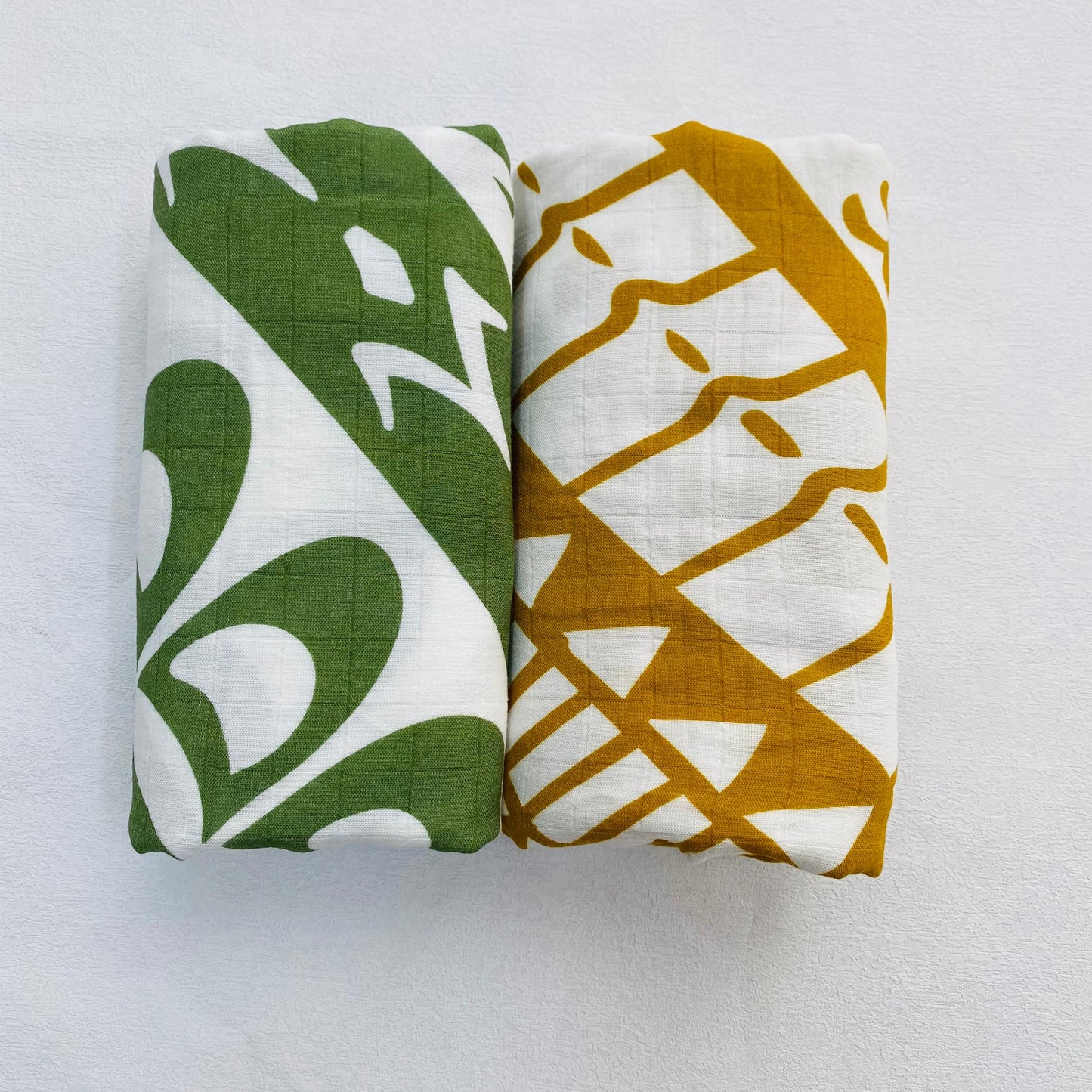 Green Cook Island Inspired Muslin Swaddle Wrap