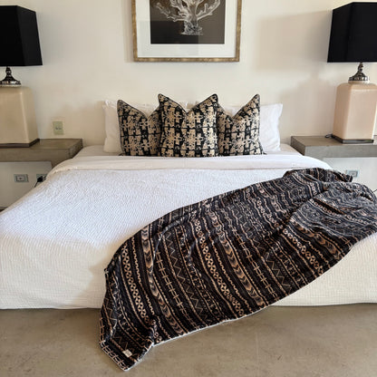 Black & Beige ADULT SIZE Blanket (Nesia)