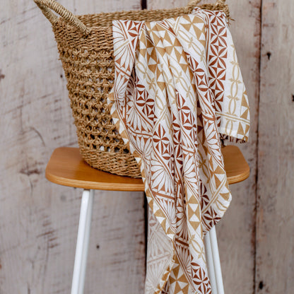 Tongan Inspired Muslin Swaddle Wrap