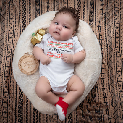 Nesia Beige/Black Minky Baby Blanket