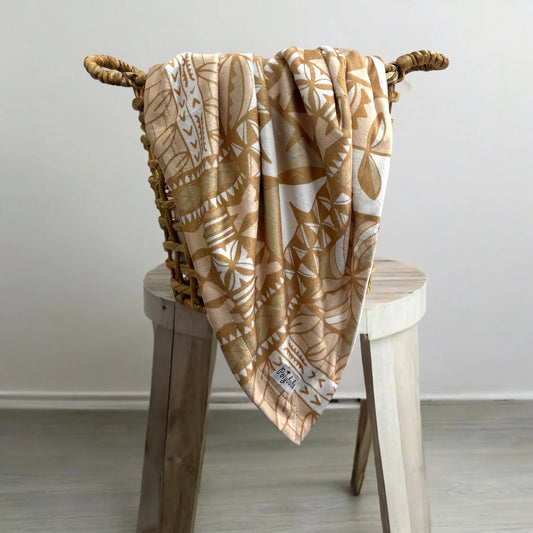 Beige ADULT SIZE Blanket (Pasifika)