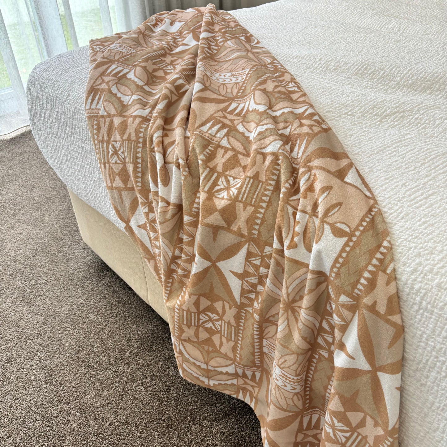 Beige ADULT SIZE Blanket (Pasifika)