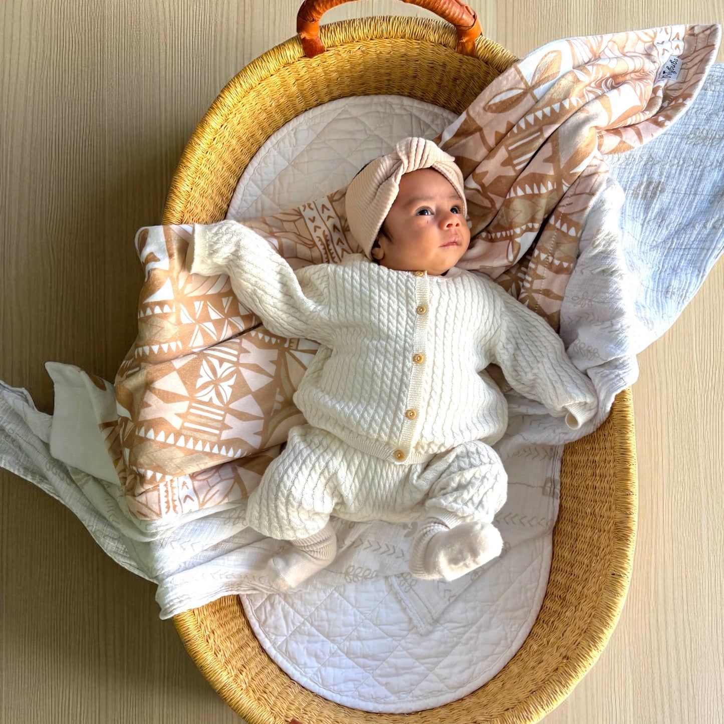 Pasifika Baby Blanket (Beige)