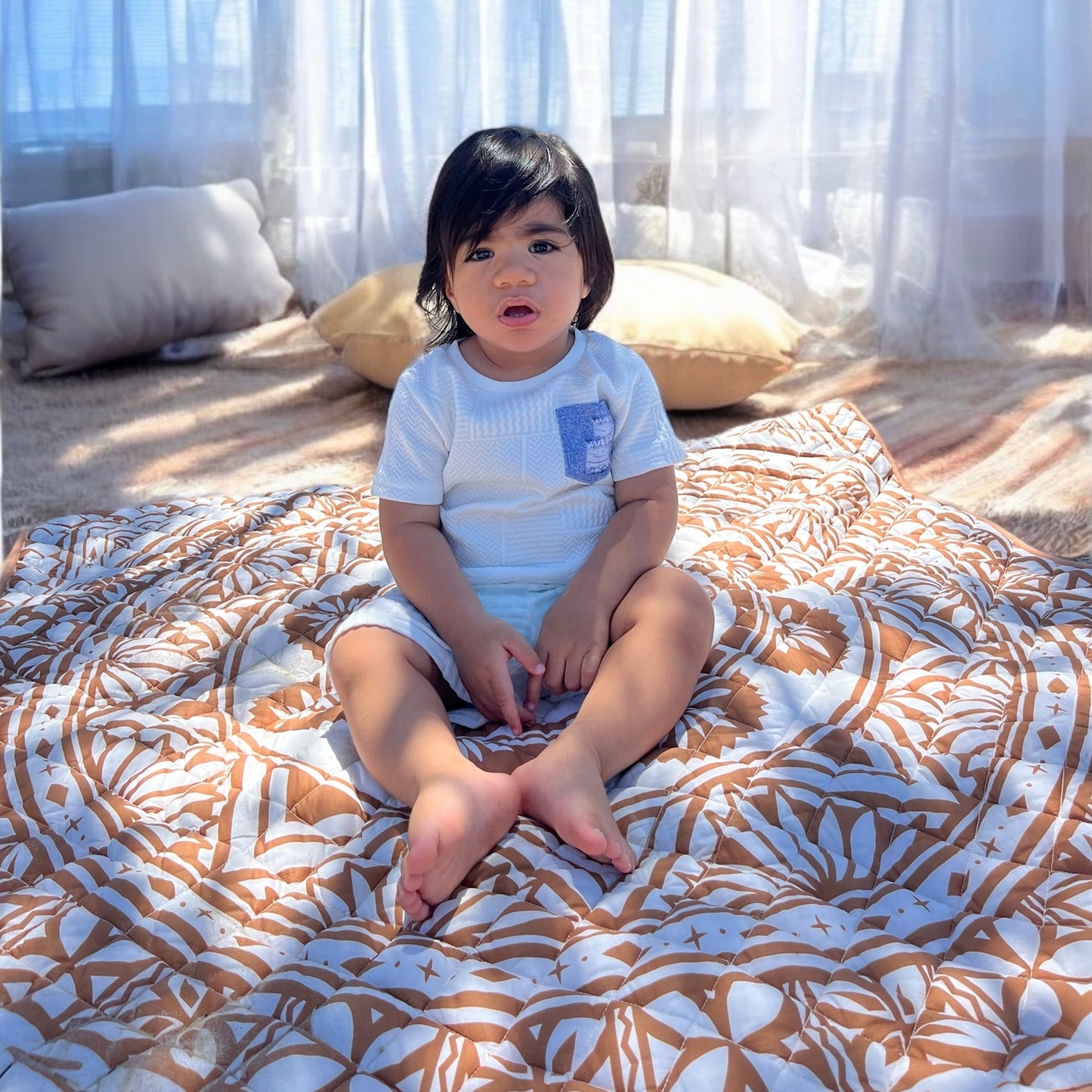 Brown Square Playmat