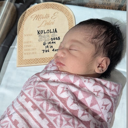 Malo e Lelei | Baby Announcement Plaque