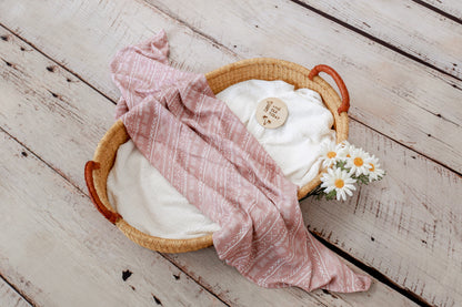 Dusty Pink Pasifika Muslin Wrap