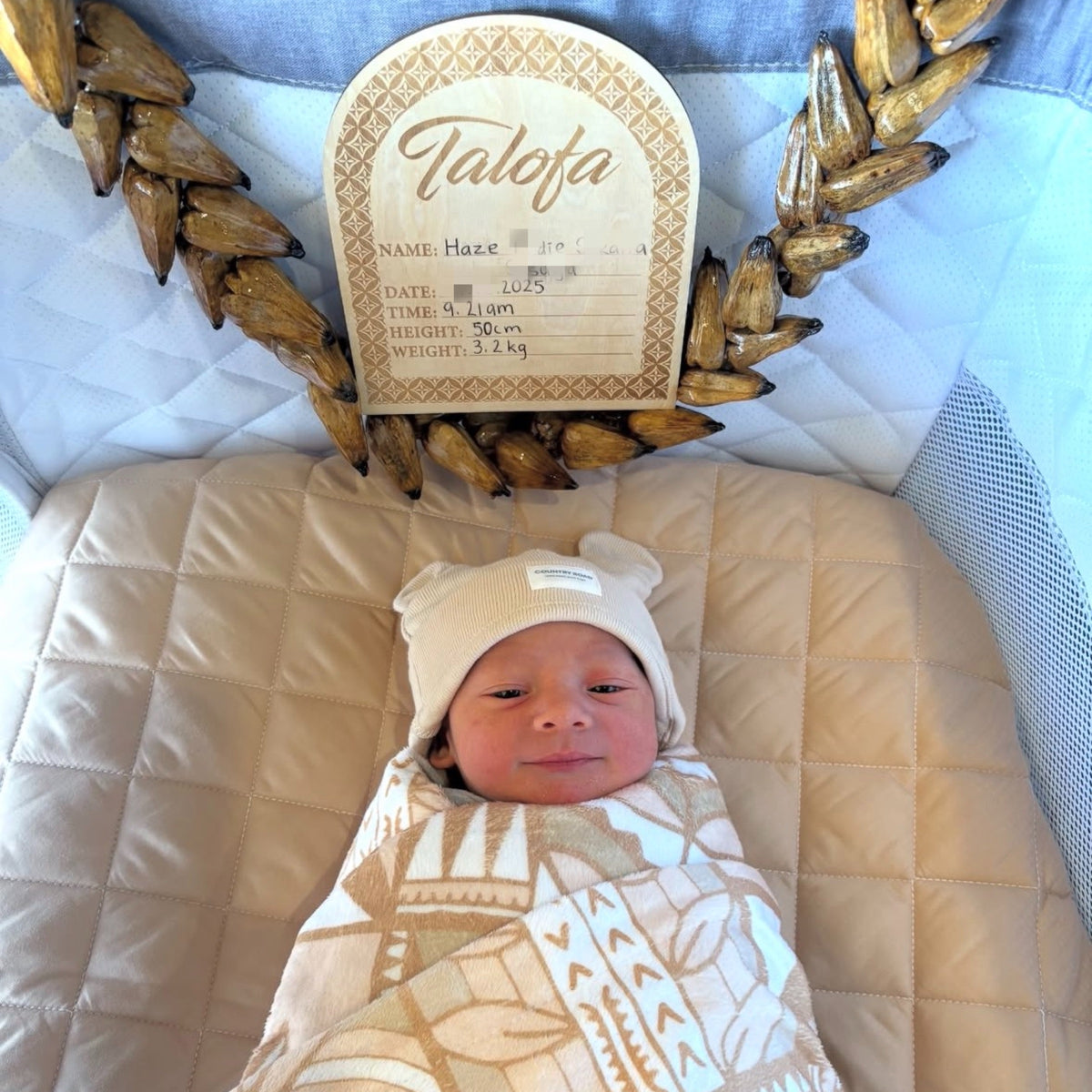 Talofa | Baby Announcement Plaque