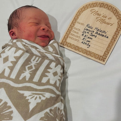 Noa’ia e Mauri | Baby Announcement Plaque