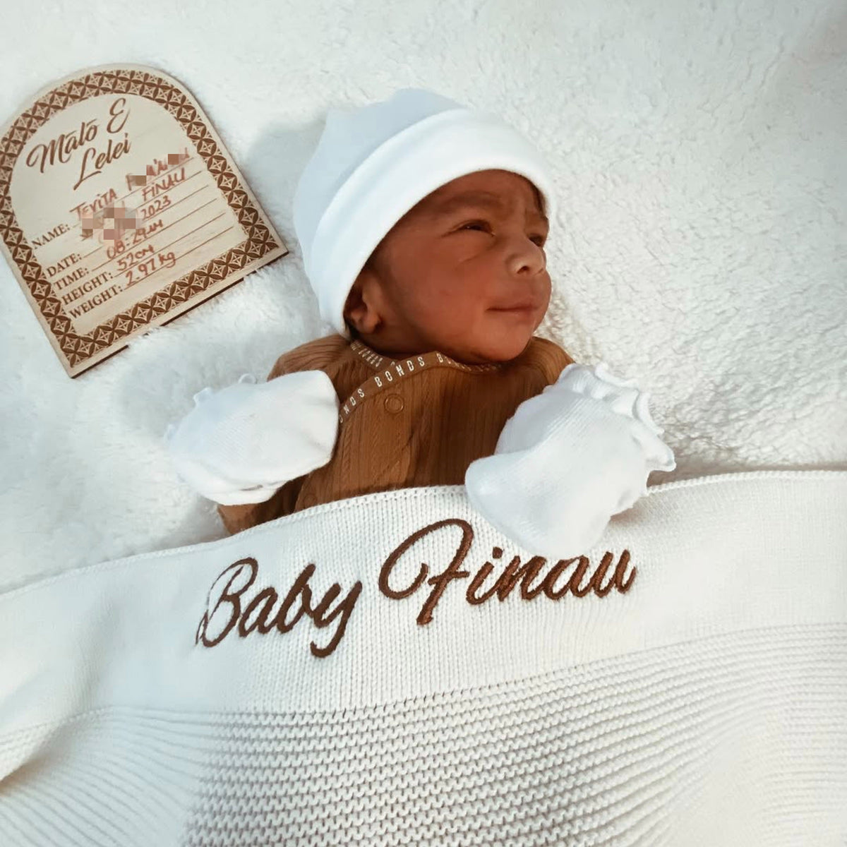 Malo e Lelei | Baby Announcement Plaque