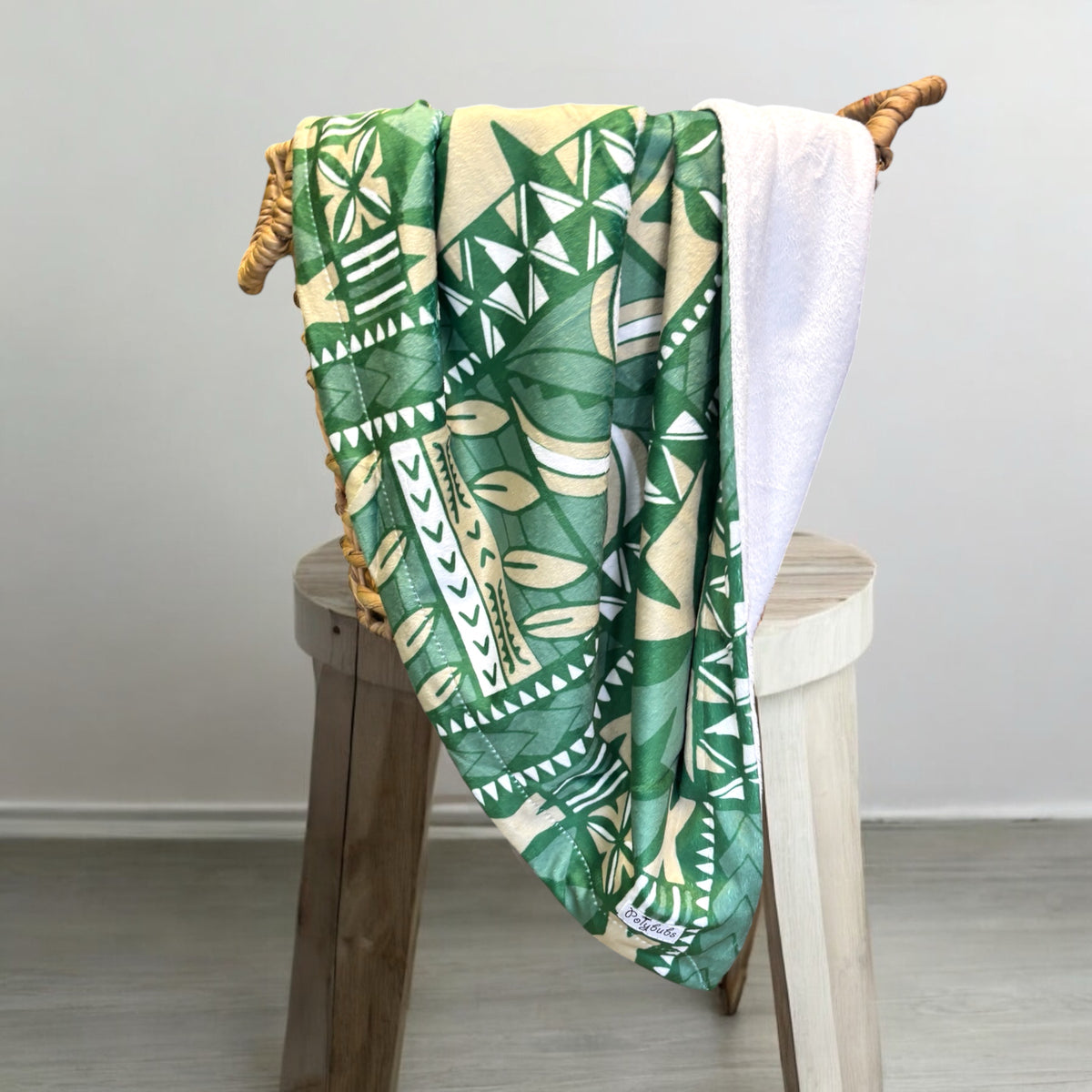 *New | Pasifika | Green | Soft Minky Baby Blanket