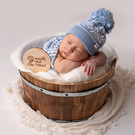 Blue Knitted Baby Blanket