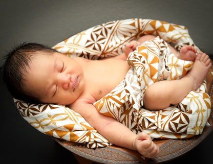 Tongan Inspired Bamboo Muslin Swaddle Wrap