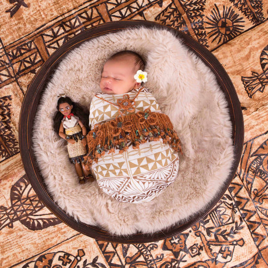 Tongan Inspired Bamboo Muslin Swaddle Wrap