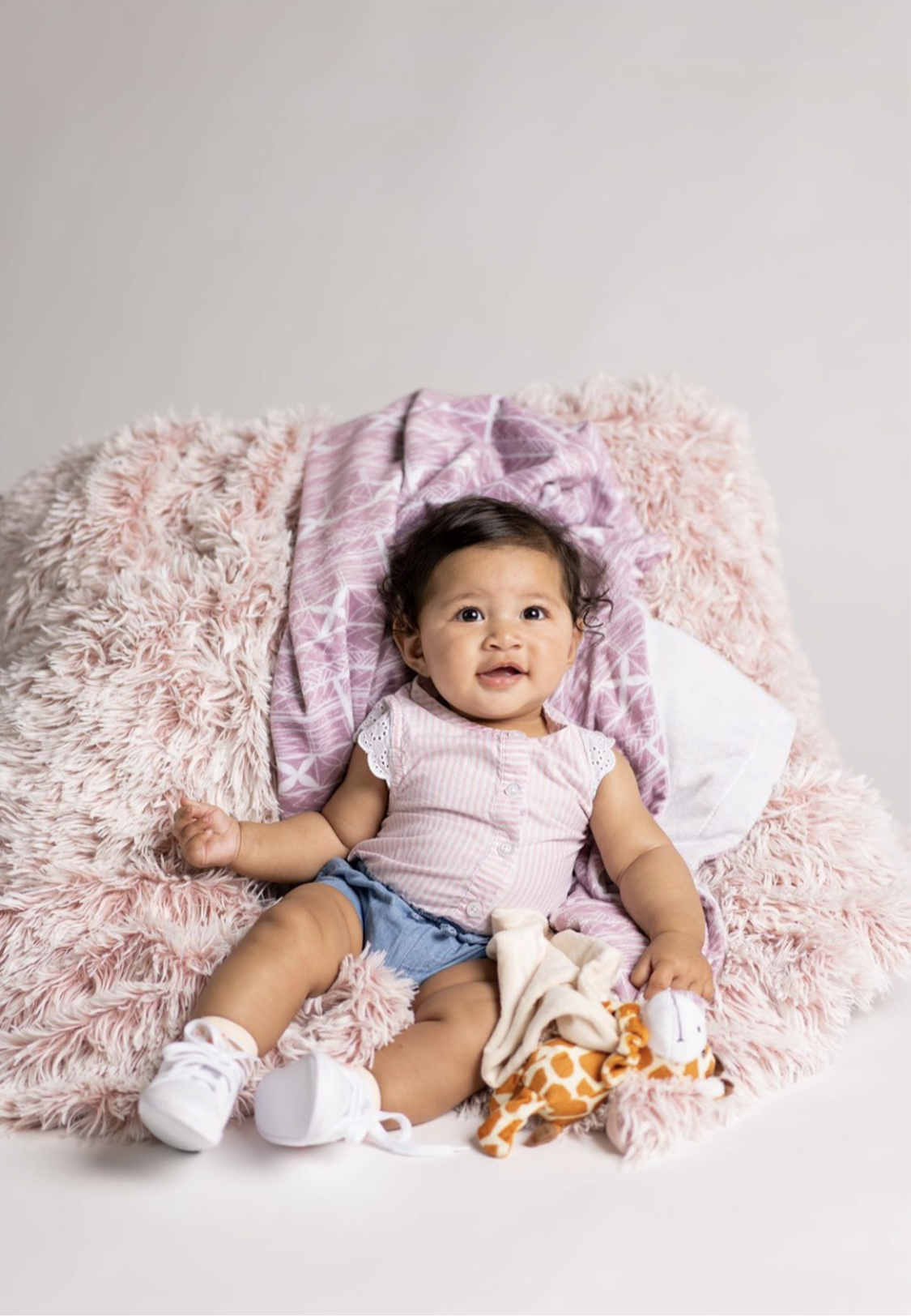 Amataga Cherry Pink Minky Baby Blanket