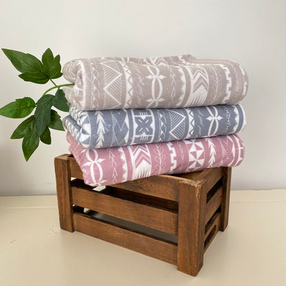 Nesia | Cherry Pink| Minky Baby Blanket
